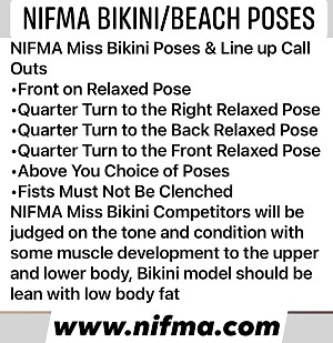 NIFMA Bikini/Beach Poses
